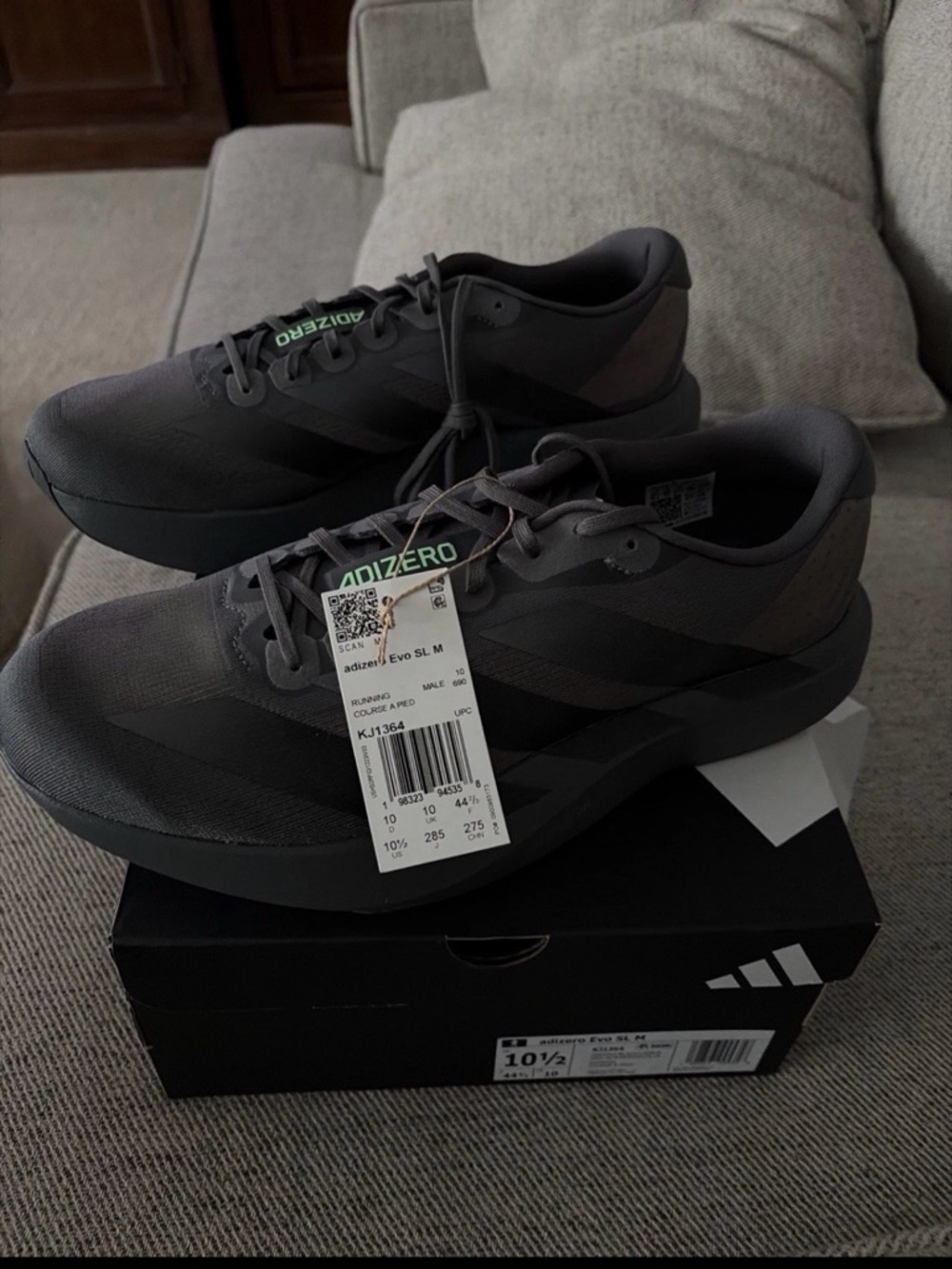 adidas Adizero Evo SL M Running Shoes - Charcoal Gray